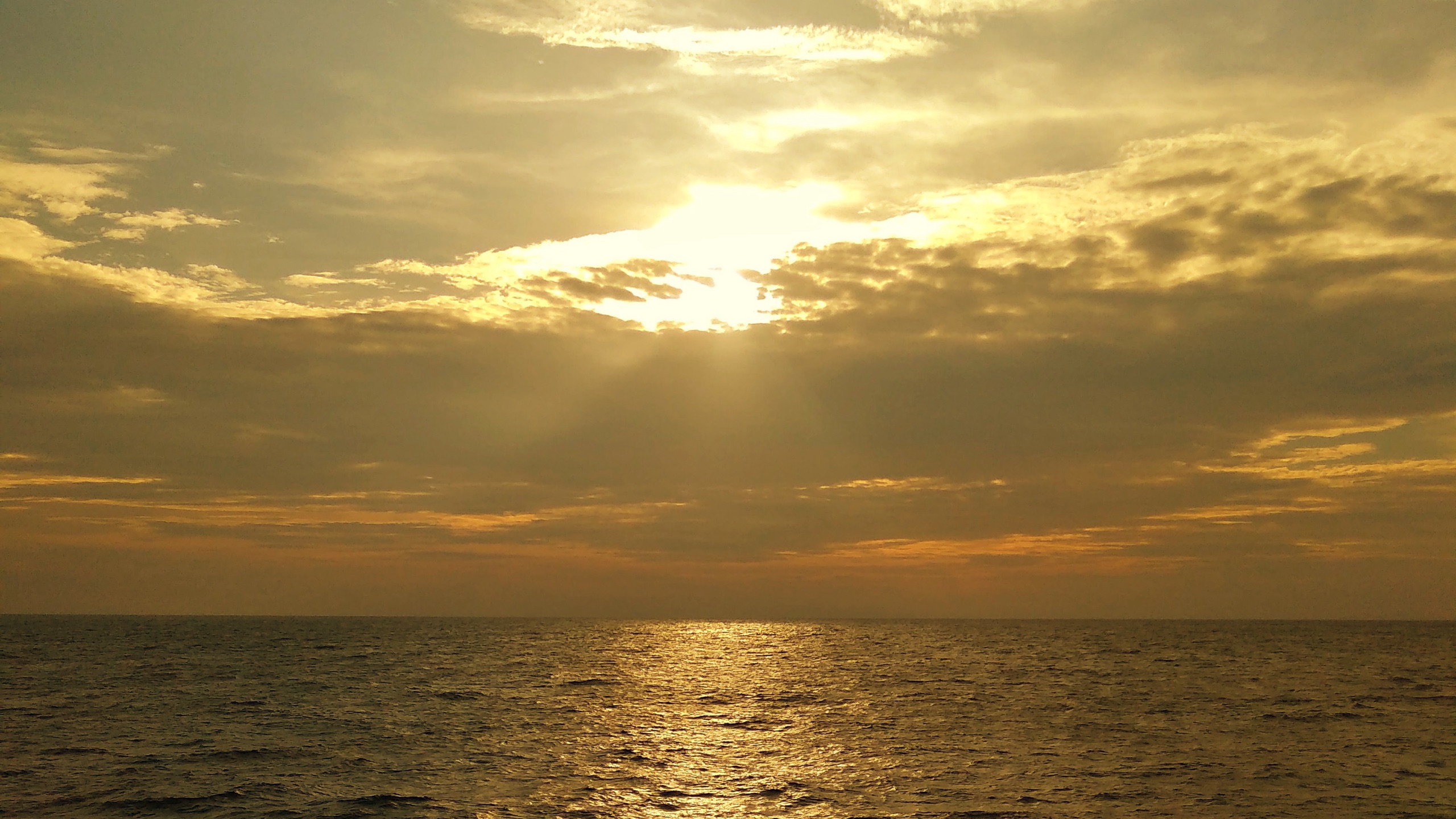 Sunset over the sea seen from Saumlaki, Tanimbar Islands
